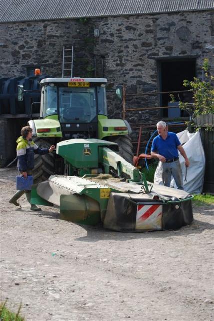 Preparing for yet another day's cutting second crop silage